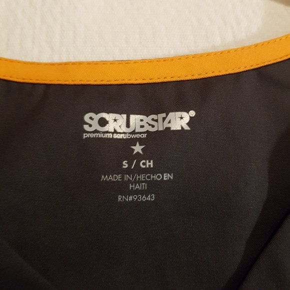 Scrubstar women's size Small or Medium Pewter scrub top, dark gray, NWT - Picture 3 of 4